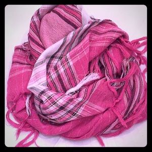 Scarf pink & white